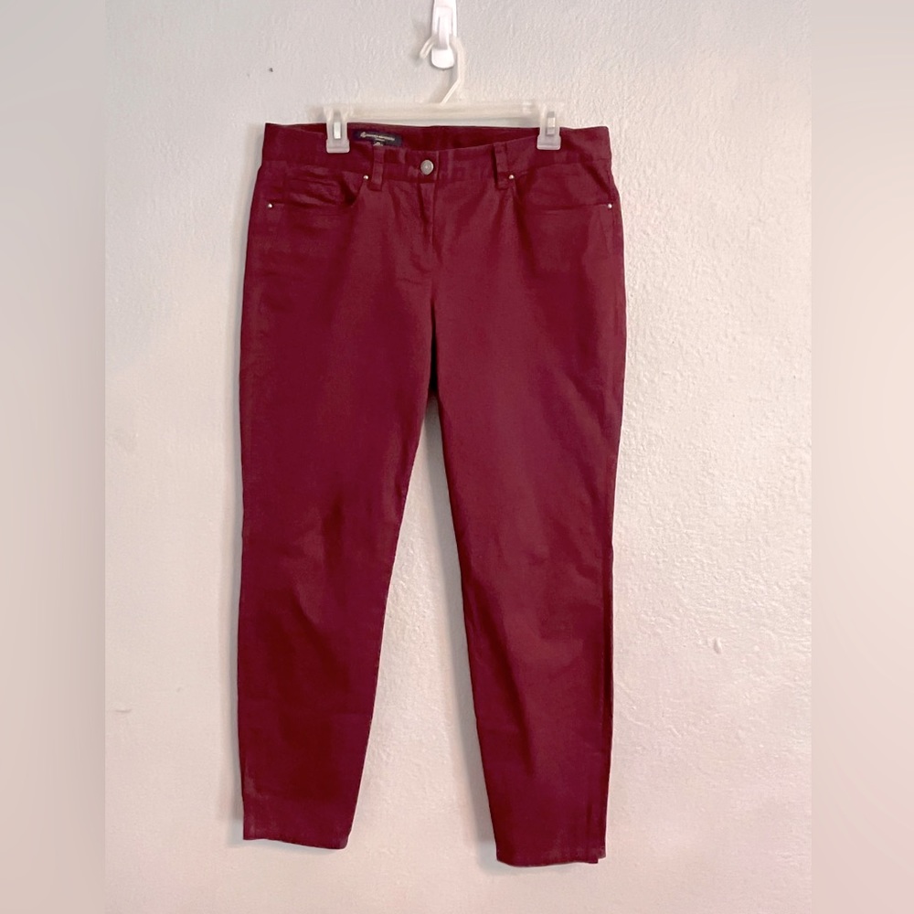 Brooks Brothers Jackie fit chinos in plum purple.